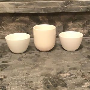 Three white cups(3 items for $15)